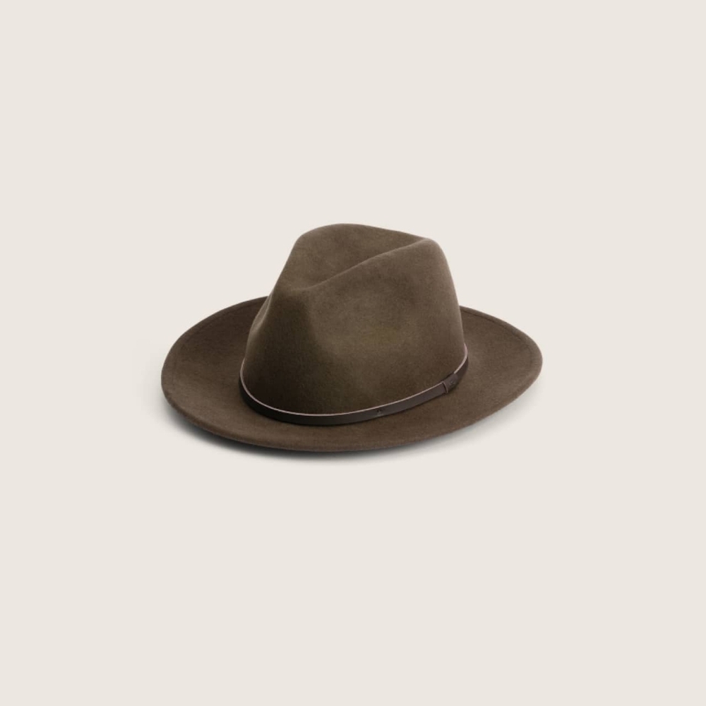 NWT will + bear william brown L wool hat